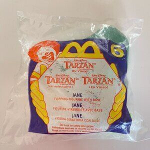 Tarzan On Video McDonalds Happy Meal Toy #6 Jane Flipping Figure New 2000